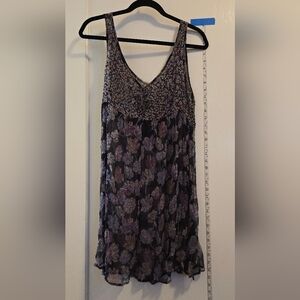 Maska | Sheer dark Floral print summer dress | Size M